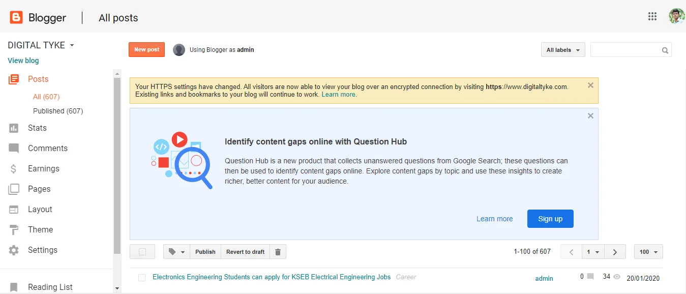 Google Question Hub for bloggers